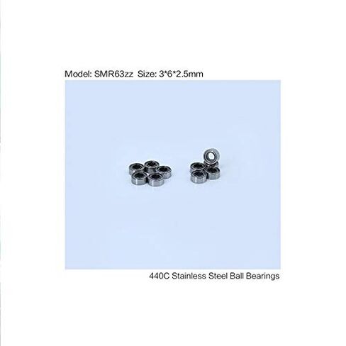 منتجات نقل الطاقة SMR63ZZ محامل كروية من الفولاذ المقاوم للصدأ ABEC-1 محمل كروي ذو أخدود عميق أحادي الصف مصغر محمي SMR63Z SMR63 Z ZZ محامل كروية 362.5 مم in Kuwait