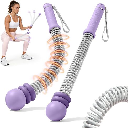 KUZARO Upgrade Weighted Ropeless Battle Ropes for Women, Quiet Adjustable Cordless Battle Ropes for Home Gym HIIT Cardio & Strength Training, Portable Exercise Rope for Arm & Core, Apartment Gear in Kuwait
