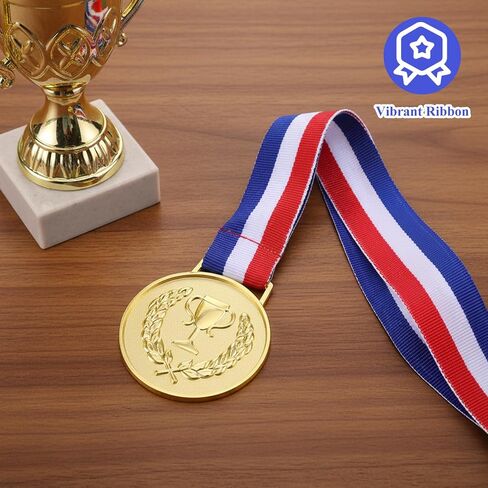 6 قطع من الميداليات الذهبية الفائزة بالمركز الأول وميدالية معدنية لليوم الرياضي مع شريط للرقبة لمسابقات الألعاب، والفعاليات الرياضية، وجوائز البطولات، ومفضلات الحفلات والديكورات in Kuwait