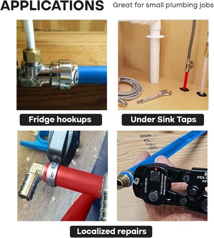 عصا أنبوب PEX-B مقاس 3/4 بوصة × 4 أقدام من SUPPLYGIANT، عبوة من 2 أنابيب Pex حمراء و2 زرقاء لخط المياه الصالحة للشرب وسباكة المياه الساخنة، للاستخدام الداخلي/الخارجي in Kuwait