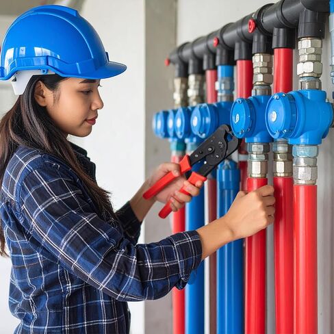 عصا أنبوب PEX-B مقاس 3/4 بوصة × 4 أقدام من SUPPLYGIANT، عبوة من 2 أنابيب Pex حمراء و2 زرقاء لخط المياه الصالحة للشرب وسباكة المياه الساخنة، للاستخدام الداخلي/الخارجي in Kuwait