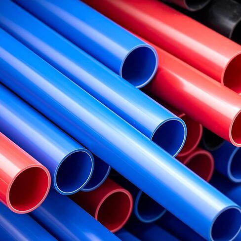 عصا أنبوب PEX-B مقاس 3/4 بوصة × 4 أقدام من SUPPLYGIANT، عبوة من 2 أنابيب Pex حمراء و2 زرقاء لخط المياه الصالحة للشرب وسباكة المياه الساخنة، للاستخدام الداخلي/الخارجي in Kuwait