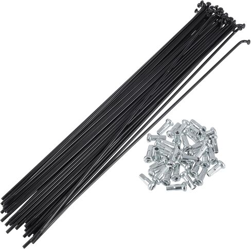 1 Set Universal Bicycle Spokes 13G 241mm Length Bike Wheel Spokes Nipple Black 45 Steel in Kuwait