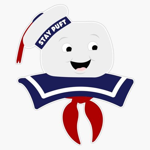 Stay Puft Sticker Outdoor Rated Vinyl Sticker Decal for Windows, Bumpers, Laptops or Crafts 5" in Kuwait
