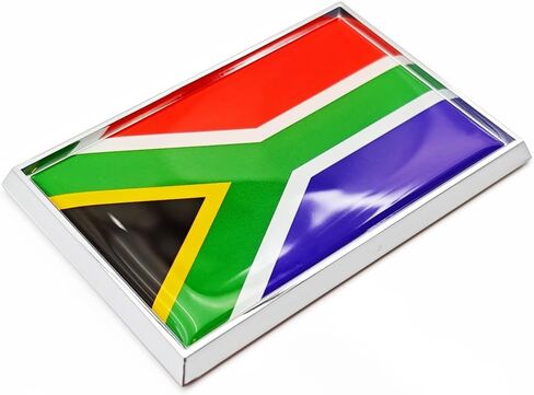 South Africa Flag Sticker Emblem South African Decal Car Chrome Flags, 2 Pack, 3 x 2 inches in Kuwait