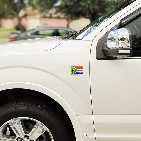 South Africa Flag Sticker Emblem South African Decal Car Chrome Flags, 2 Pack, 3 x 2 inches in Kuwait
