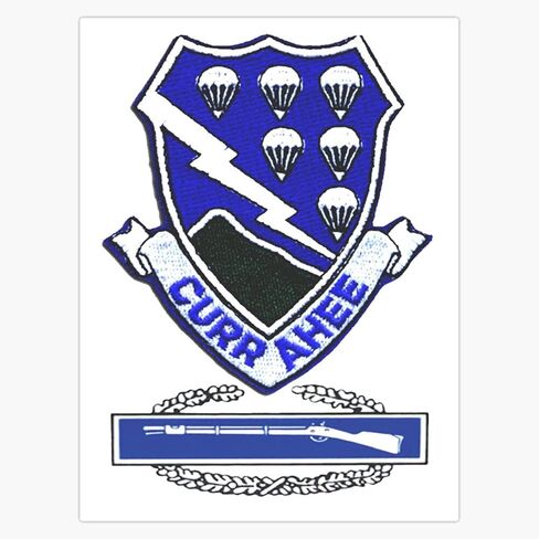 HOF Trading Currahee Patch & Combat Infantry Badge (CIB) Vinyl Sticker Waterproof Decal Laptop Wall Window Bumper Sticker 5" in Kuwait