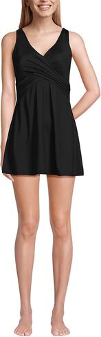 Lands' End Women's D-Cup Slender Suit Wrap Swim Dress Swimsuit Print in Kuwait