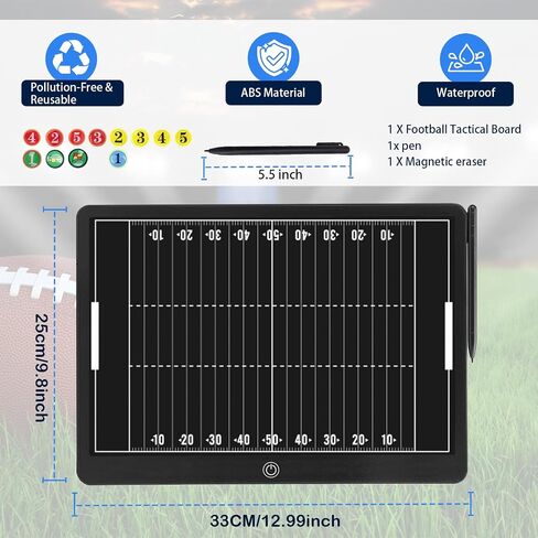 Magnetic Electronic Football Coaching Boards – 16 inch LCD Football Coaching Board, Portable Erasable Pro Strategy Board for Training Teaching Competition Command,Tactical Drawing Tablet Coach Gifts in Kuwait