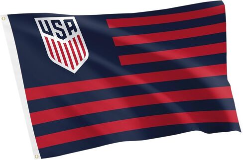 صبار الصحراء الأمريكي لكرة القدم علم USMNT الولايات المتحدة الأمريكية الفريق الوطني للرجال 100% بوليستر للاستخدام الداخلي والخارجي 3 × 5 أقدام معدات مرخصة رسميًا (أبيض، الولايات المتحدة الأمريكية لكرة القدم - M) in Kuwait