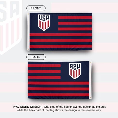صبار الصحراء الأمريكي لكرة القدم علم USMNT الولايات المتحدة الأمريكية الفريق الوطني للرجال 100% بوليستر للاستخدام الداخلي والخارجي 3 × 5 أقدام معدات مرخصة رسميًا (أبيض، الولايات المتحدة الأمريكية لكرة القدم - M) in Kuwait
