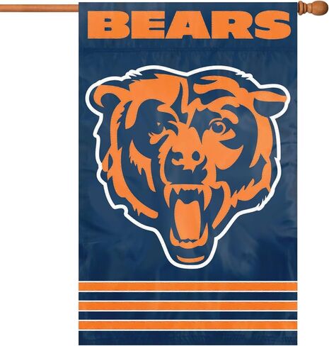 Party Animal NFL Team Flag, Double-Sided | Weather-resistant nylon with appliqué & embroidered logo; double sided with swen-in sleeve; indoor or outdoor use; 44x28-in in Kuwait