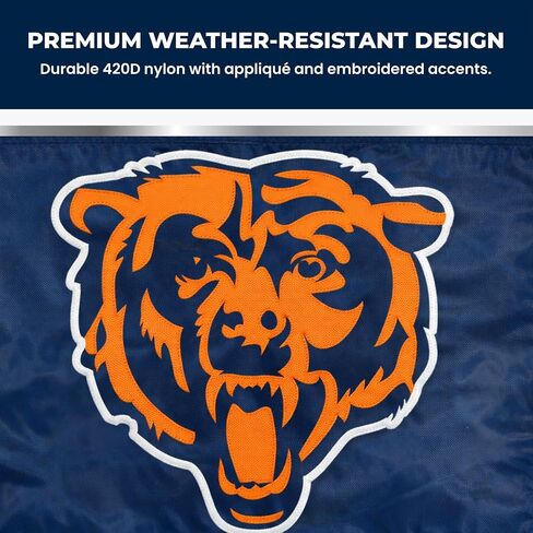 Party Animal NFL Team Flag, Double-Sided | Weather-resistant nylon with appliqué & embroidered logo; double sided with swen-in sleeve; indoor or outdoor use; 44x28-in in Kuwait