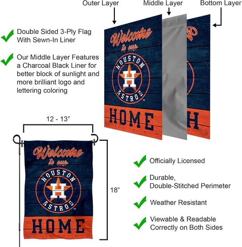 WinCraft Houston Astros Welcome to Our Home Double Sided Garden Flag in Kuwait