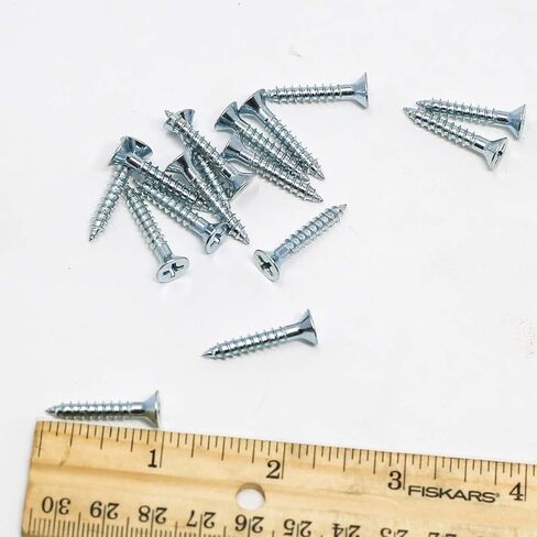 Everbilt Flat Head Phillips Drive Wood Screws #8 x 1 in Zinc, Pack of 15 pcs in Kuwait