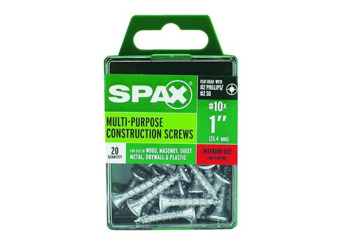 SPAX برغي متعدد المواد 1 بوصة زنك فيليبس / مربع متعدد المواد خيط رأس مسطح 20 in Kuwait