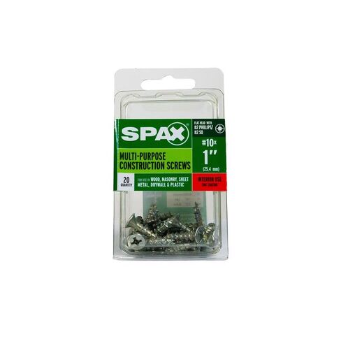 SPAX برغي متعدد المواد 1 بوصة زنك فيليبس / مربع متعدد المواد خيط رأس مسطح 20 in Kuwait