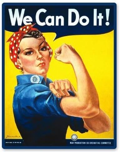 We Can Do It! Rosie The Riveter WWII Vinyl Sticker - Car Window Bumper Laptop Bumper Sticker Decal in Kuwait