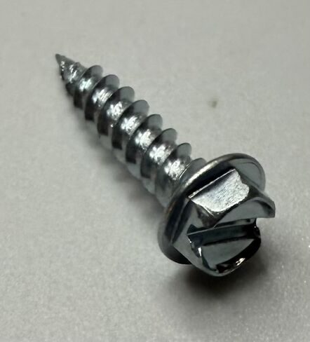 #8 x 3/4 Inch Slotted Indented Hex Washer Head Self-Piercing Screws, Zinc Plated, 100 Pack 8 x 3/4 Zip Screws for Sheet Metal in Kuwait