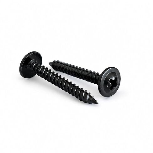 90PCS #8x1-1/4 Black Truss Head Self Tapping Screws - Phillips Modified Truss Head Wood Screws for Furniture, Woodworking, Appliances & Metal Fastening in Kuwait