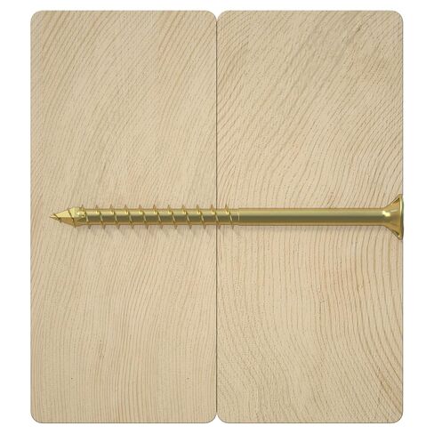SPAX #8 x 1-1/4" PowerDrive Interior Flat Head Construction Wood Screws (420 pcs) T25 T-Star Yellow Zinc Framing Fast-Start Sharp Point Clean Flush Finish Bit Included in Kuwait