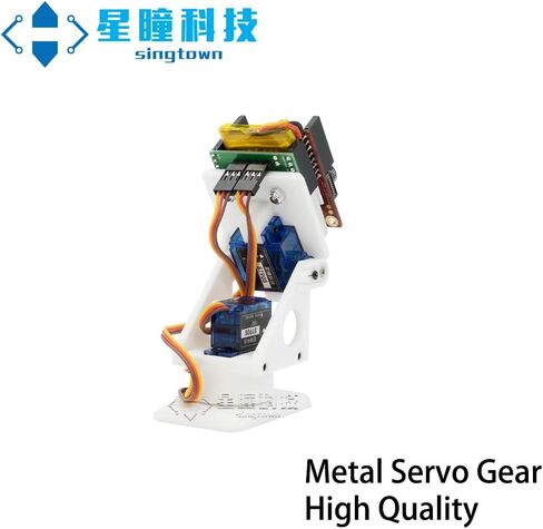 OpenMV Pan Tilt + 3.7V Li Battery + Charging Cable, SingTown, 360 Auto Tracking Face or Color Ball Robotics, OpenMV Compatible in Kuwait