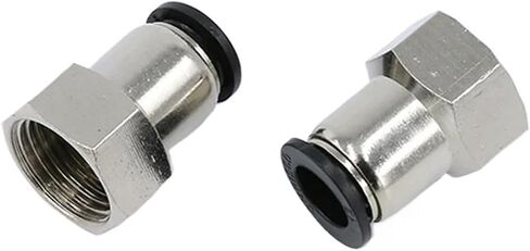2pcs Tracheal connector PCF6-01 black 8mm-02 quick 10-03 hose quick insert internal thread straight through(PCF8,02) in Kuwait