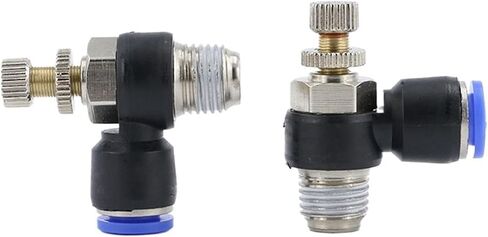 2PCS Air cylinder throttle valve SL4-M5 speed control valve 6-01 adjustable 8-02 quick connection of air pipe(SL8-01) in Kuwait