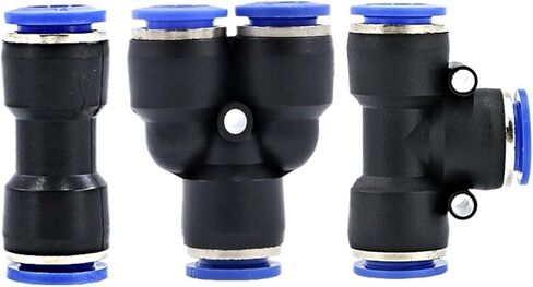 20PCS The 10mm three-way quick-insert PU pipe 12 of the air pipe quick connector changes into a straight elbow.(4mm,PG) in Kuwait