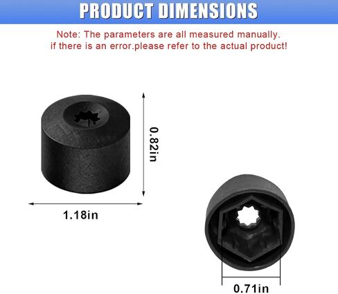 20pcs 7mm Car Wheel Lug Nut Cover ، Car Tyre Bolt Caps مع أداة الإزالة ، استبدالها لـ 1K0 601 173 ، أغطية الترباس Universal Wheel Center (أسود) in Kuwait