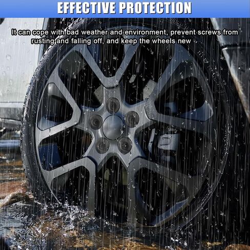 20pcs 7mm Car Wheel Lug Nut Cover ، Car Tyre Bolt Caps مع أداة الإزالة ، استبدالها لـ 1K0 601 173 ، أغطية الترباس Universal Wheel Center (أسود) in Kuwait