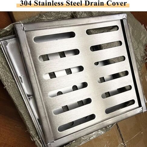 30x30cm Square Metal D Grate Drain for Indoor/Outdoor Use - Perfect for Garden Walkways, Patios, Terraces & Water Channel Systems - Durable, Efficient Drainage Solution,30x30x3cm(11.8x11.8x1.2in) in Kuwait