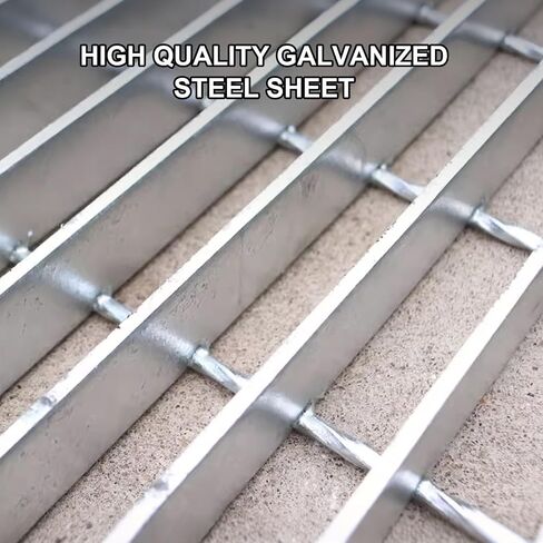 Heavy Duty Rust-Resistant Metal Drain Grate Set - Square Drain Cover for Driveway, Garage & Patio, 50x20x3cm, Efficient Water Drainage Solution,50x20x3cm in Kuwait