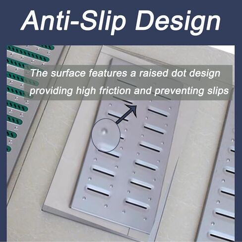 304 Stainless Steel Drain Grate - Heavy Duty Anti-Slip Manhole Cover for Driveway, Yard, Sidewalk, Park & Garden, 35x58x2.5cm (14x23x0.98in),35x58x2.5cm/14x23x0.98in in Kuwait