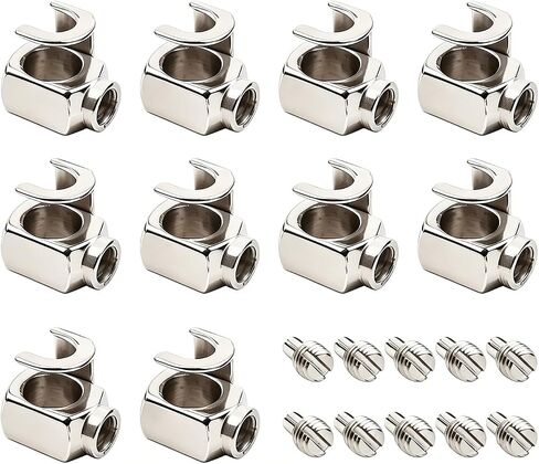 Skysewing 10Pcs Needle Clamp with Wire + 10Pcs Clamp Screws for High-Speed Computerized Embroidery Machines – Compatible with Barudan Tajima SWF Happy – Flathead Locking Screws – Transparent Box in Kuwait