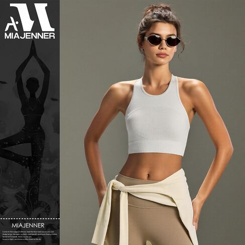 Women's Yoga High Neck Ribbed Tank Top Workout Sleeveless Top for Activewear & Everyday Casual in Kuwait
