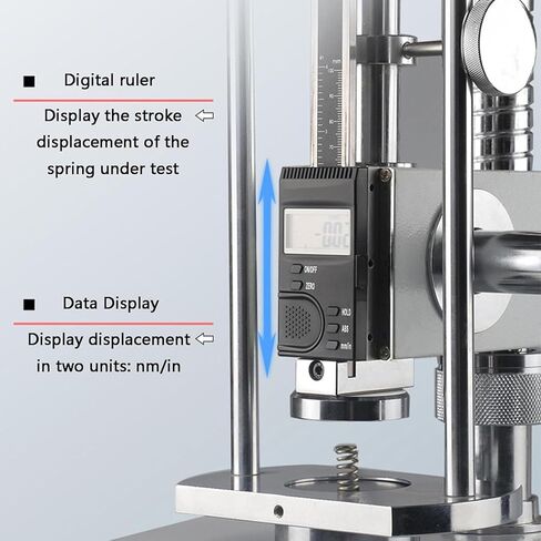 Digital Spring Tester Tension, Force Gauge Pull and Compression Testing Tools with LCD Display Screen, 3 Modes-Real-time, Peak, Auto-Peak, Unit N/KG/LB, Measuring Instrument (100N) in Kuwait