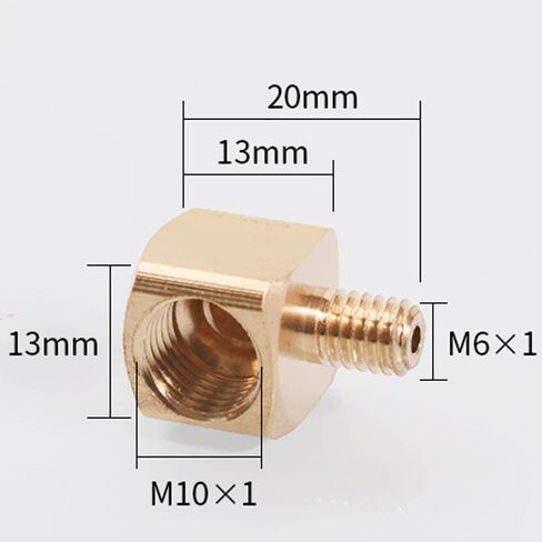 M6 M8 M10 1/8" 1/4" 3/8" Female Male Brass 90 Degree Elbow Pipe Fitting Coupler Connector Water Lubrication Tubing Block(M10x1mmxM6x1mm) in Saudi Arabia