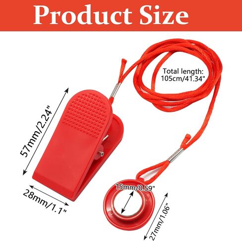 Biaungdo Universal Treadmill Magnet Safety Key, Round Magnetic Safety Stop Switch Replacement Parts for Running Machines (Red, 27mm/1.06inch) in Kuwait