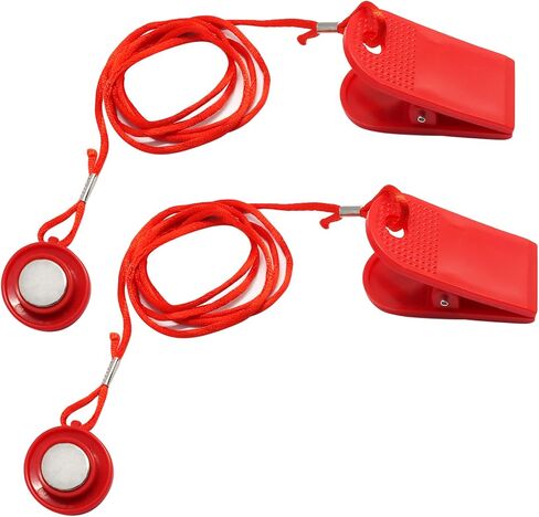 Biaungdo Universal Treadmill Magnet Safety Key, Round Magnetic Safety Stop Switch Replacement Parts for Running Machines (Red, 27mm/1.06inch) in Kuwait