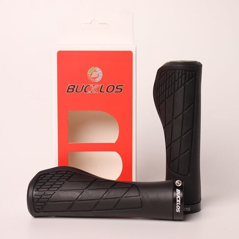 Mountain Bike Grips, 1 Pair Ergonomic Handlebar Grips Shock-Absorbing Non-Slip Rubber Bicycle Parts Single Lock On Anti-Skid Handlebar Tape for Mountain Road Bicycle Cycling Biking Gear in Kuwait