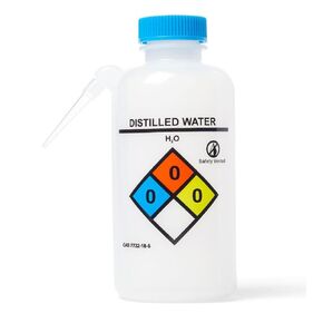 United Scientific™ UniSafe™ Leakproof Printed Distilled Water Wash Bottles, Unitary, LDPE, 500 mL | Pack of 6 in Kuwait