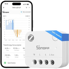 SONOFF MINI-ZB1GP، MINI PM، Zigbee 3.0، عداد الطاقة الذكي، Zigbee Hub مطلوب، محايد مطلوب، قياس الطاقة، متوافق مع مساعد المنزل، 16A in Kuwait