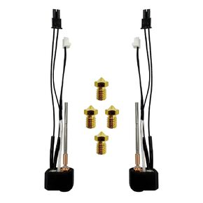 Hotend Print Head Heater Block Kit Fit for Prusa I3 MK4/XL FDM 3D Printer 24V 40W Heating Cartridge Thermistor Extruder Kit with Extra 0.2MM 0.4MM 0.6MM Brass Nozzles Accessories in Kuwait