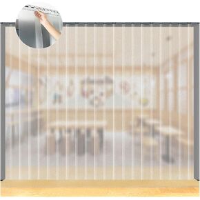This PVC Strip Door for Garage Waterproof Frosted Panels for Privacy and Protection Ideal for Warehouses and Commercial Spaces Easy Installation Design in Kuwait