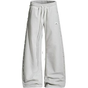 Aelfric Eden Womens Baggy Barrel Sweatpants Pearl Wide Leg Pants Unisex Elastic Waist Y2k Casual Lounge Trouser in Kuwait