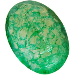 Authentic Zambia Green Emerald 25.35 Ct Natural Oval Ring Size Enhanced in Kuwait