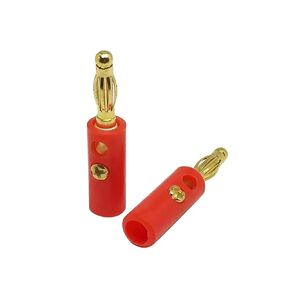 40/200Pcs 4mm Gold Plated Speaker Banana Connector Horn Plug Up to 3mm Diameter of Speaker Cable(40 Black) in Kuwait