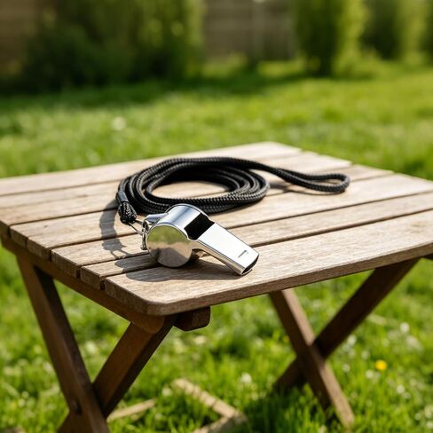 Professional Metal Referee Whistle - Stainless Steel Whistle for Soccer, Sports Training, Coaching & Outdoor Use in Kuwait