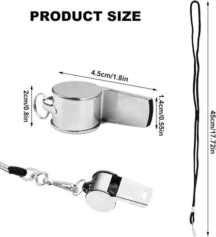 Professional Metal Referee Whistle - Stainless Steel Whistle for Soccer, Sports Training, Coaching & Outdoor Use in Kuwait